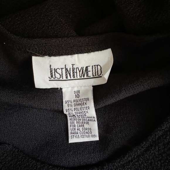 90s Vintage Black Midi Dress - Picture 6 of 6